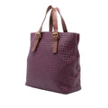 Bicolor Nappa Intrecciato Belt Strap Tote