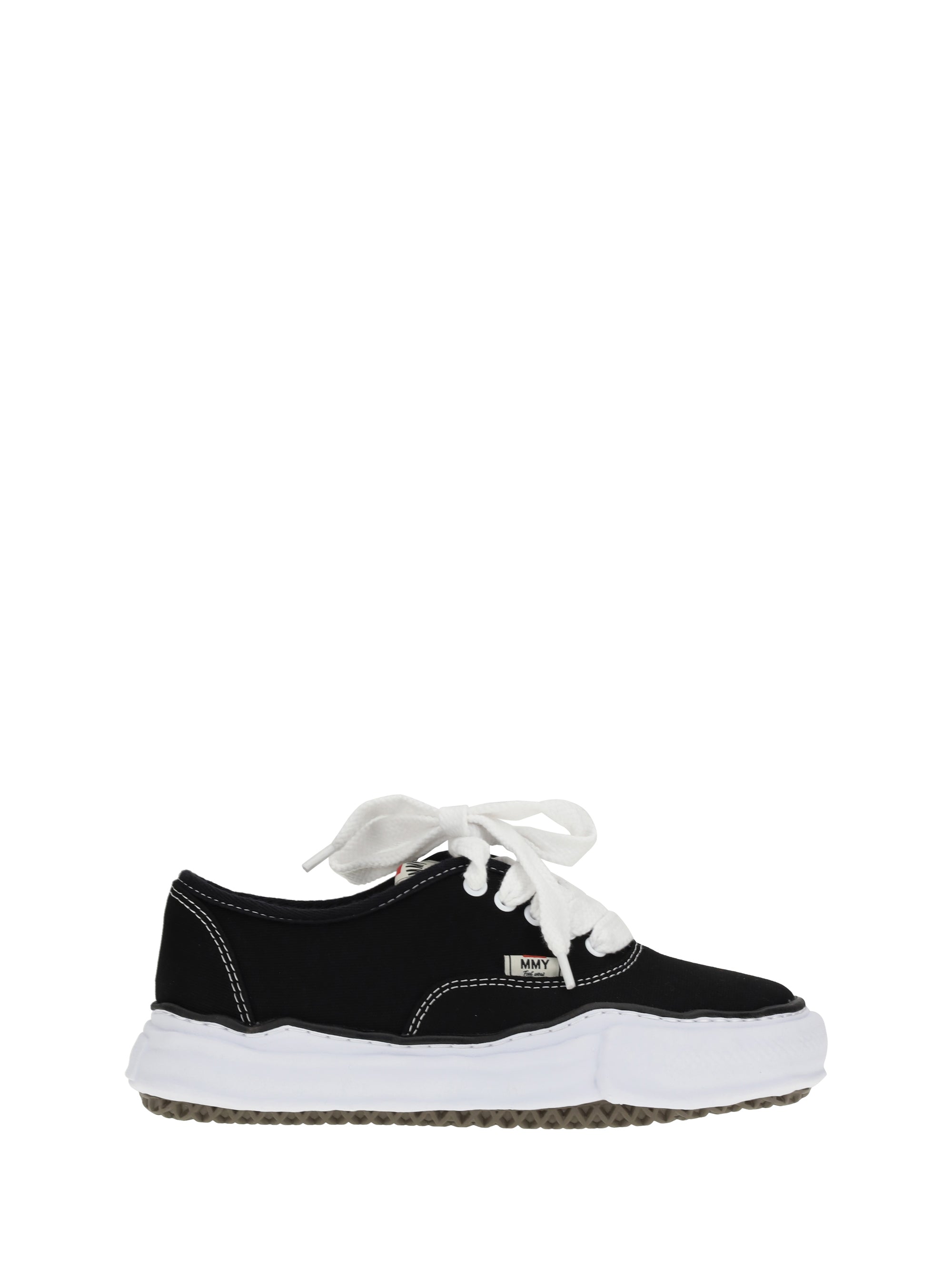 Maison Mihara Yasuhiro Cotton Low-Top Sneakers — Black