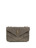 Saint Laurent Puffer Toy Shoulder Bag — Gray