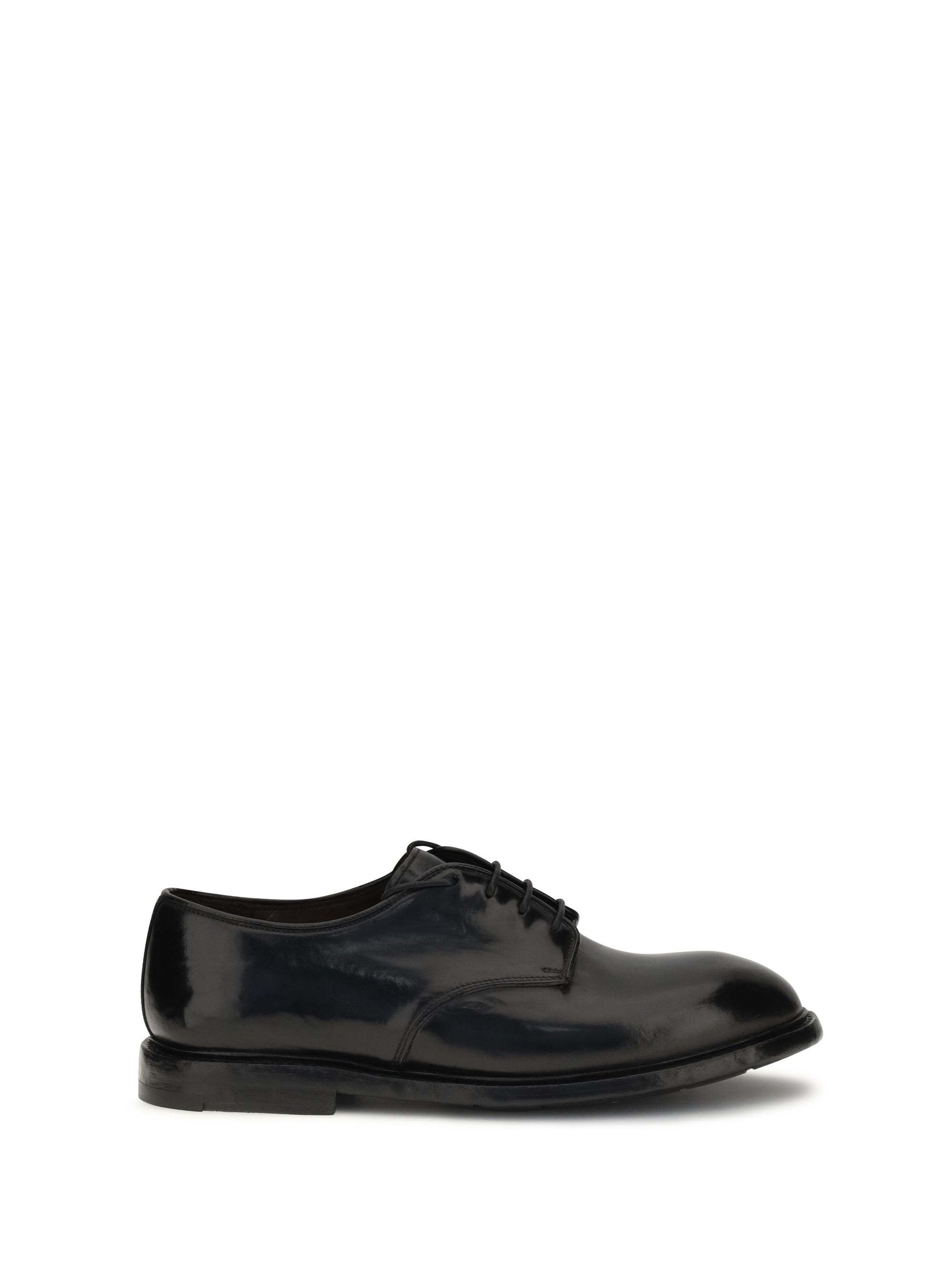 Premiata Leather Lace-Up Oxford — Black