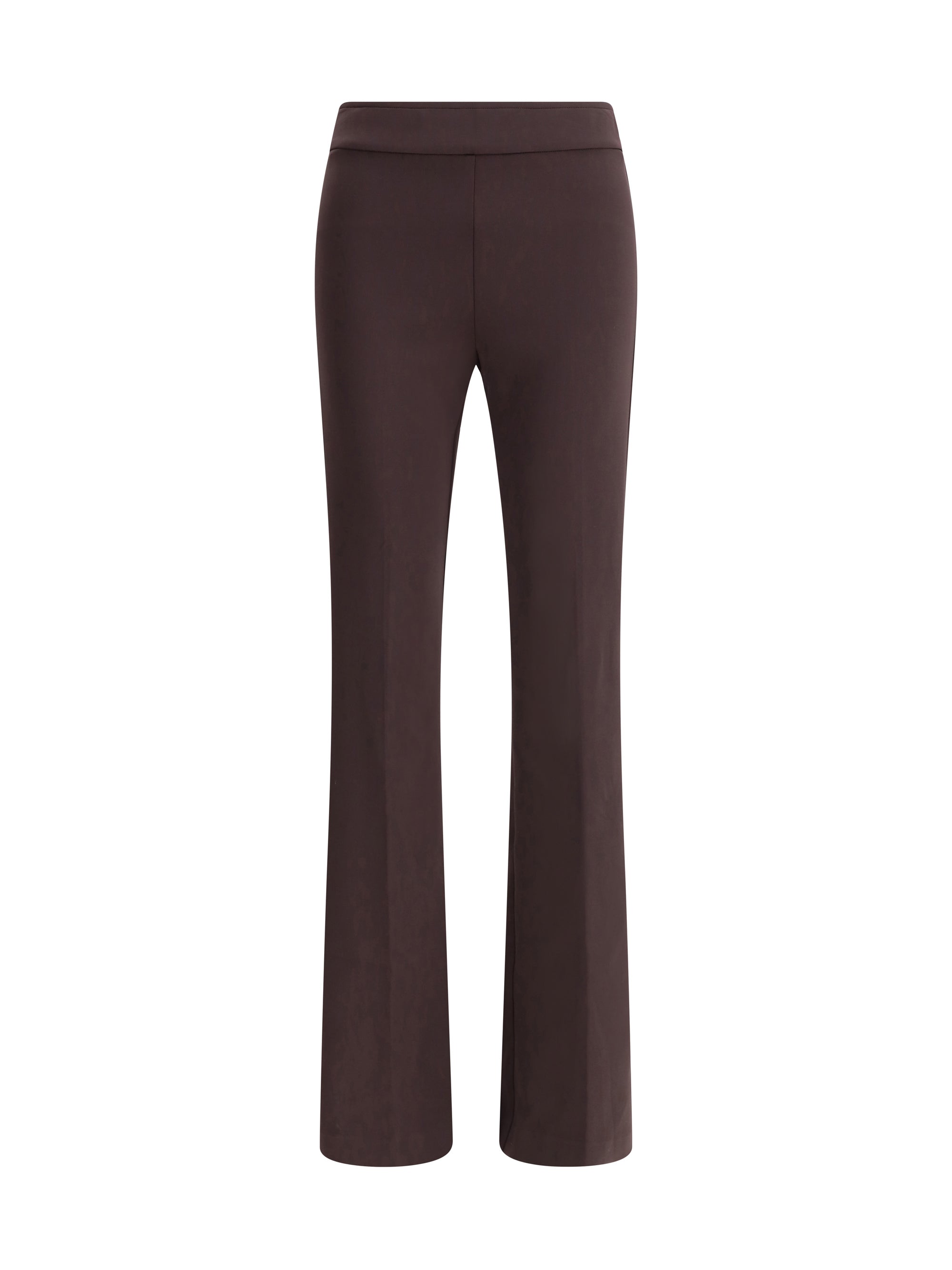 Avenue Montaigne Flare Stretchy Trousers — Brown
