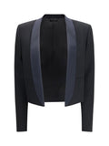 Tom Ford Wool Cropped Blazer — Black