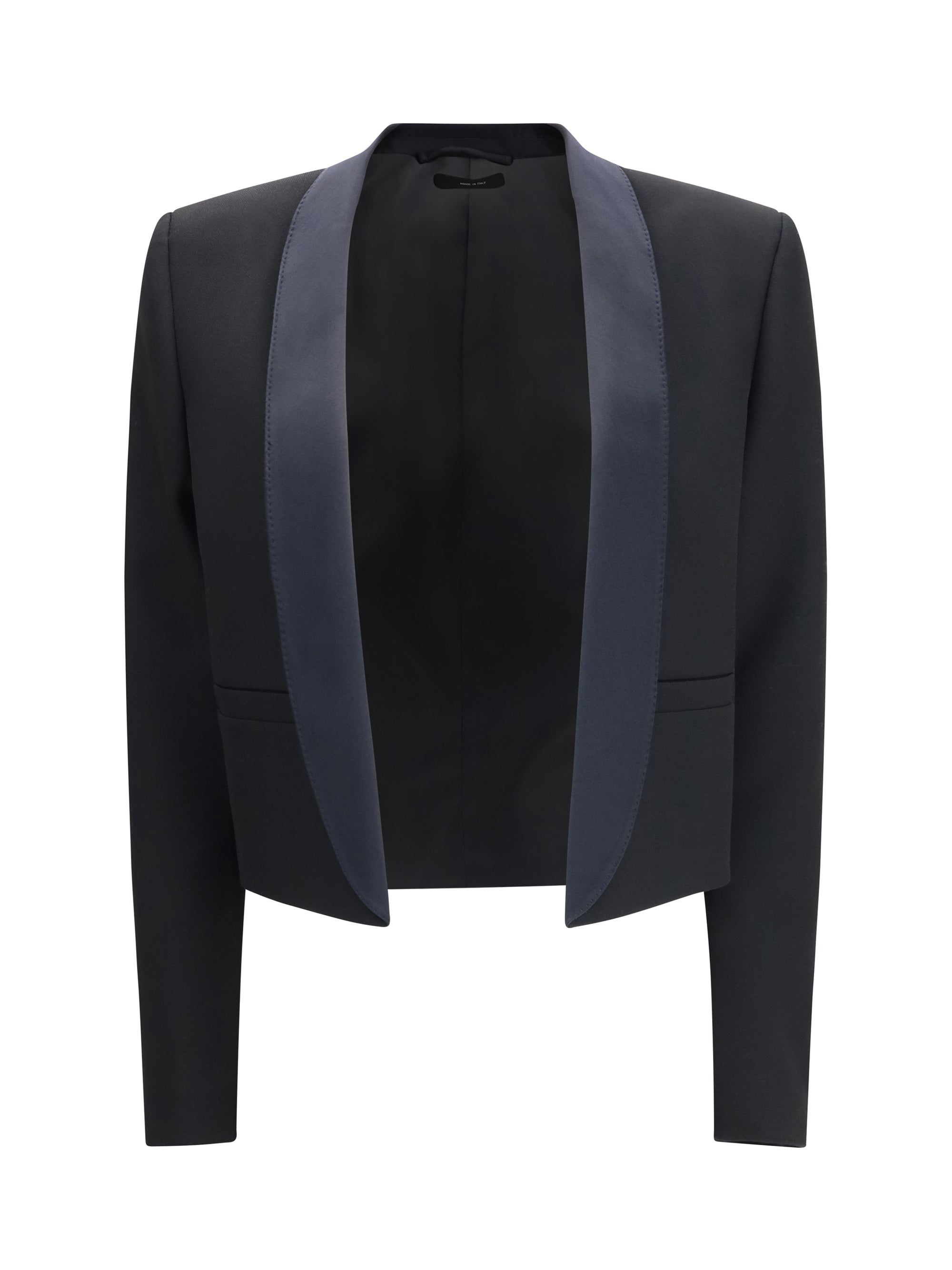 Tom Ford Wool Cropped Blazer — Black