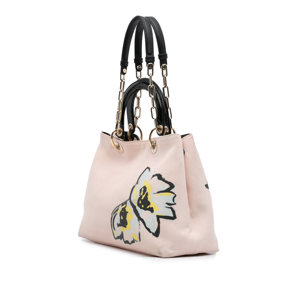 Limited Edition Medium Canvas Floral Printed Diorissimo Satchel