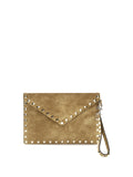 Valentino Garavani Rockstud Clutch — Beige