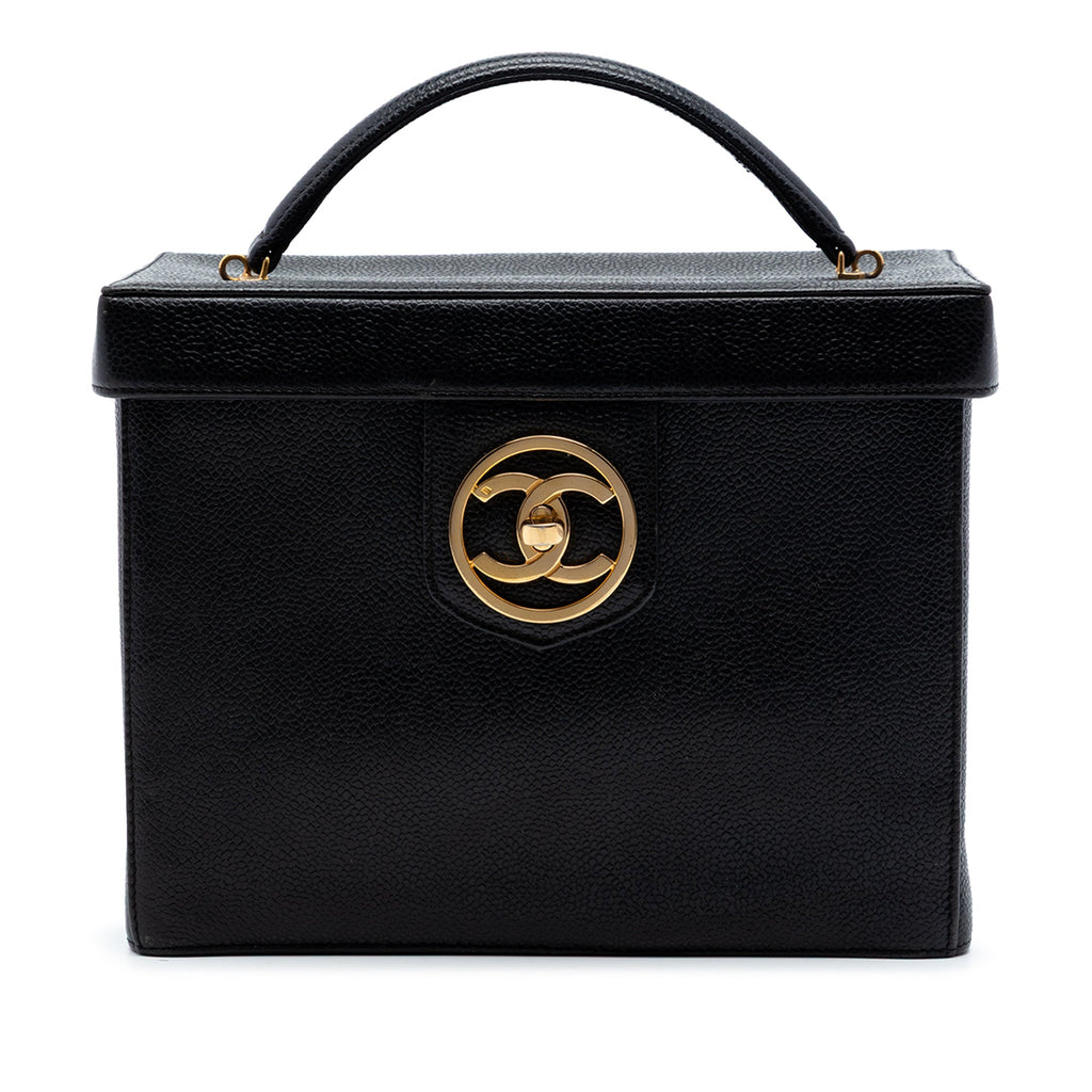 CC Caviar Turnlock Vanity Bag