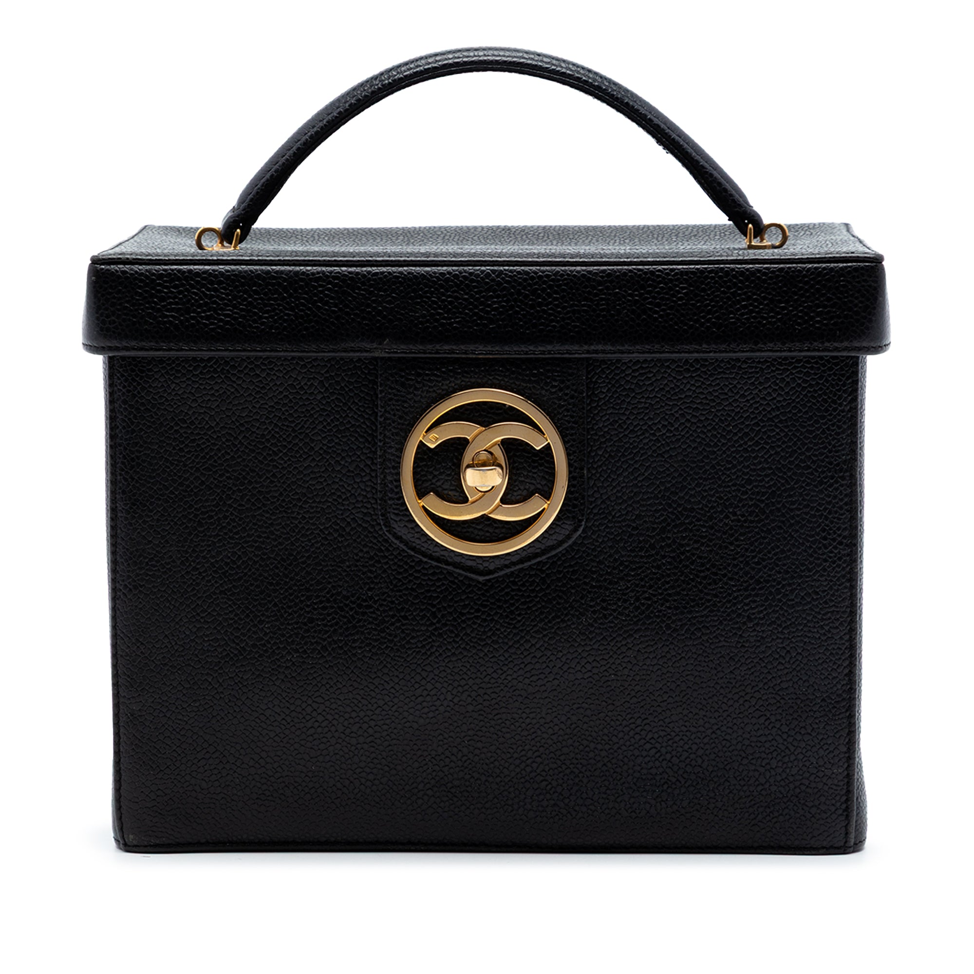CC Caviar Turnlock Vanity Bag