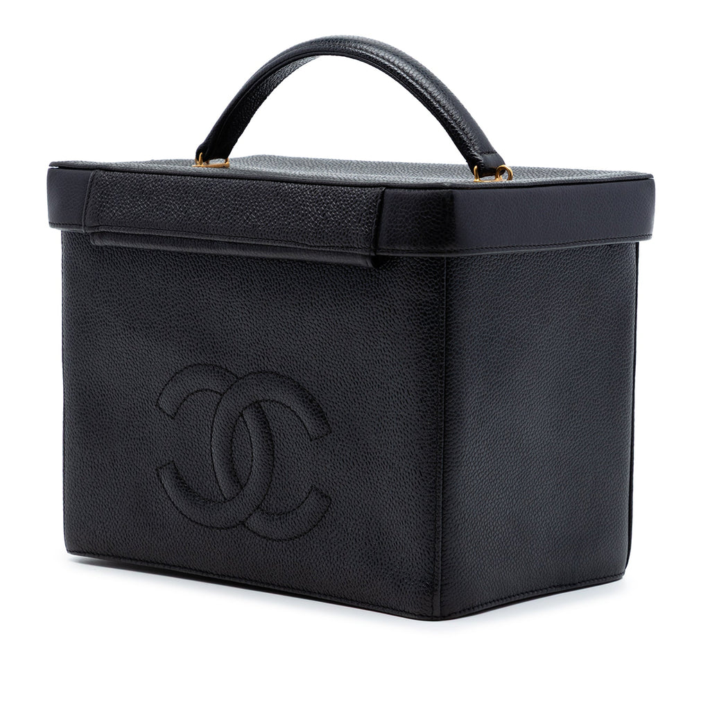 CC Caviar Turnlock Vanity Bag