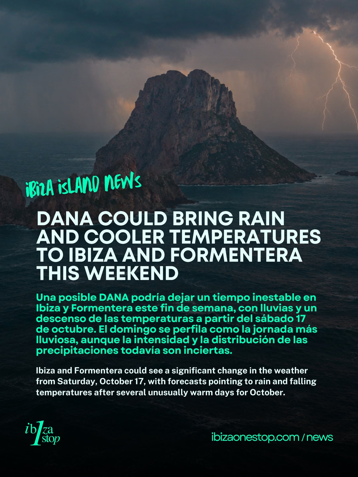DANA Could Bring Rain and Cooler Temperatures to Ibiza and Formentera This Weekend