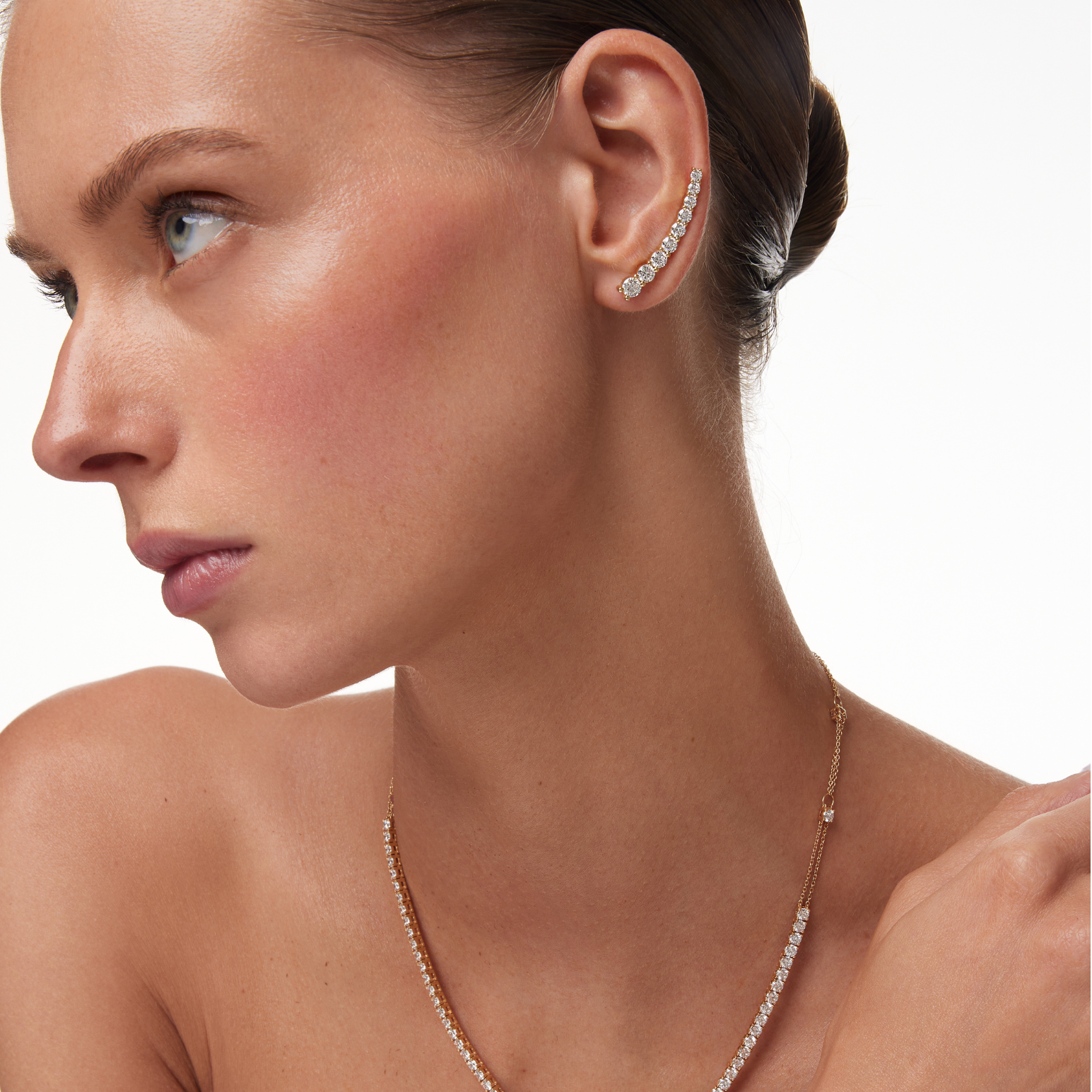 DASHA Large Diamond Ear Cuff Single By ALINKA Fine Jewellery