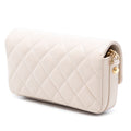 Quilted Lambskin Giant CC Flap Phone Holder with Chain