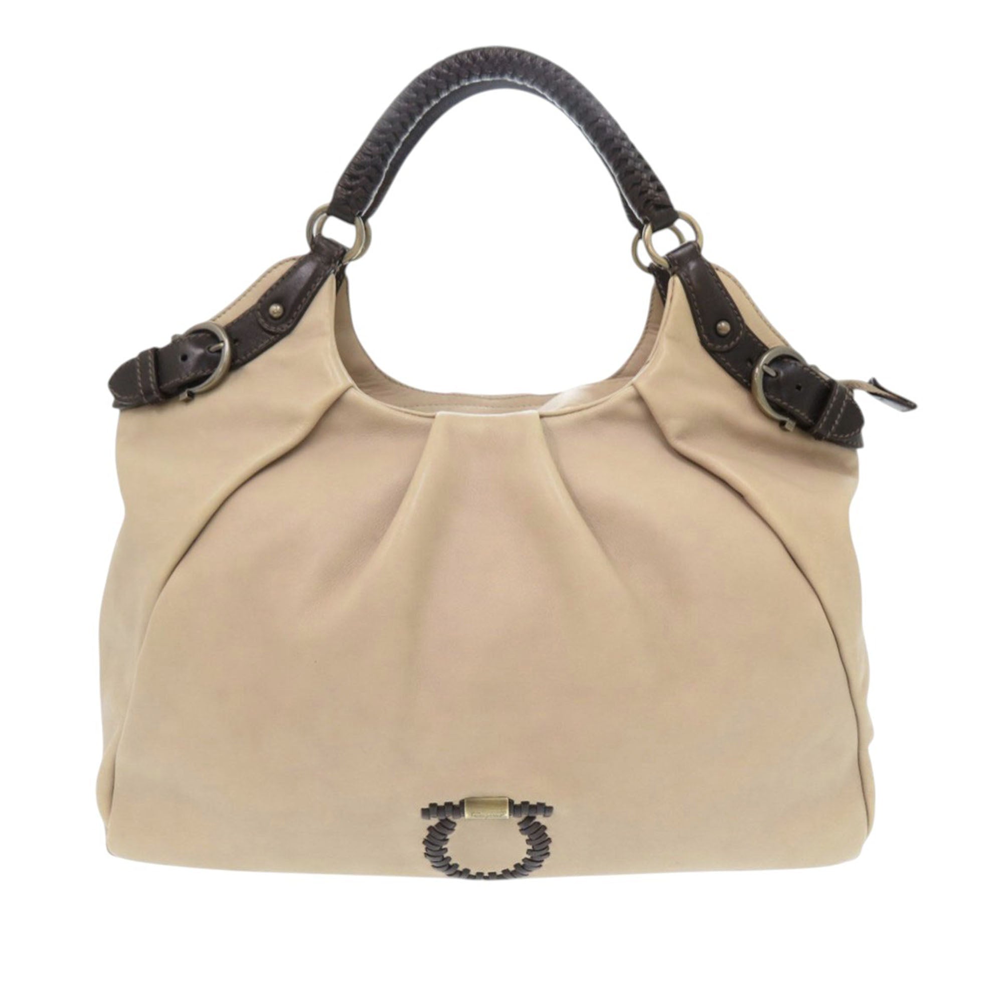 Leather Gancini Tote