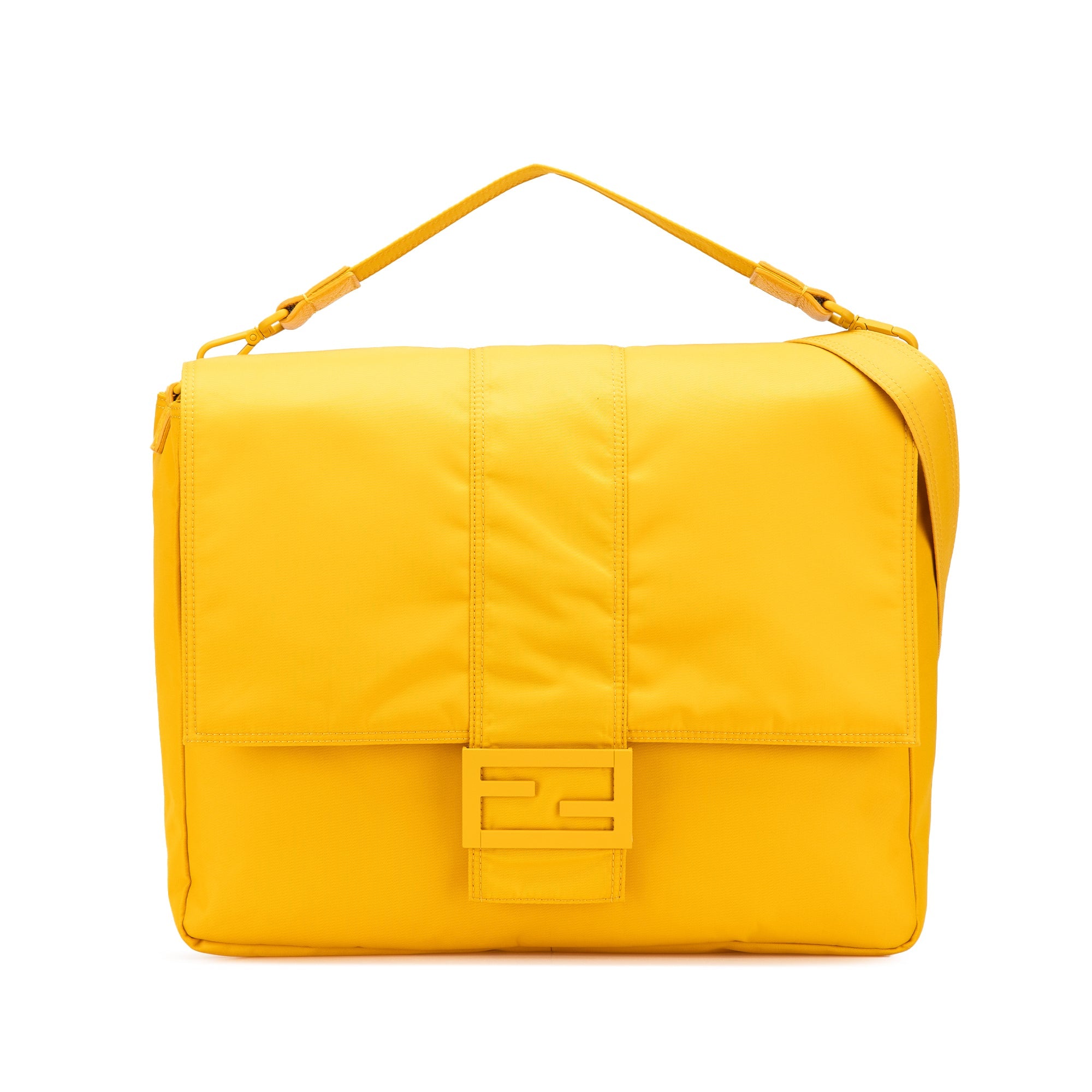 Large Econyl Nylon Baguette Satchel
