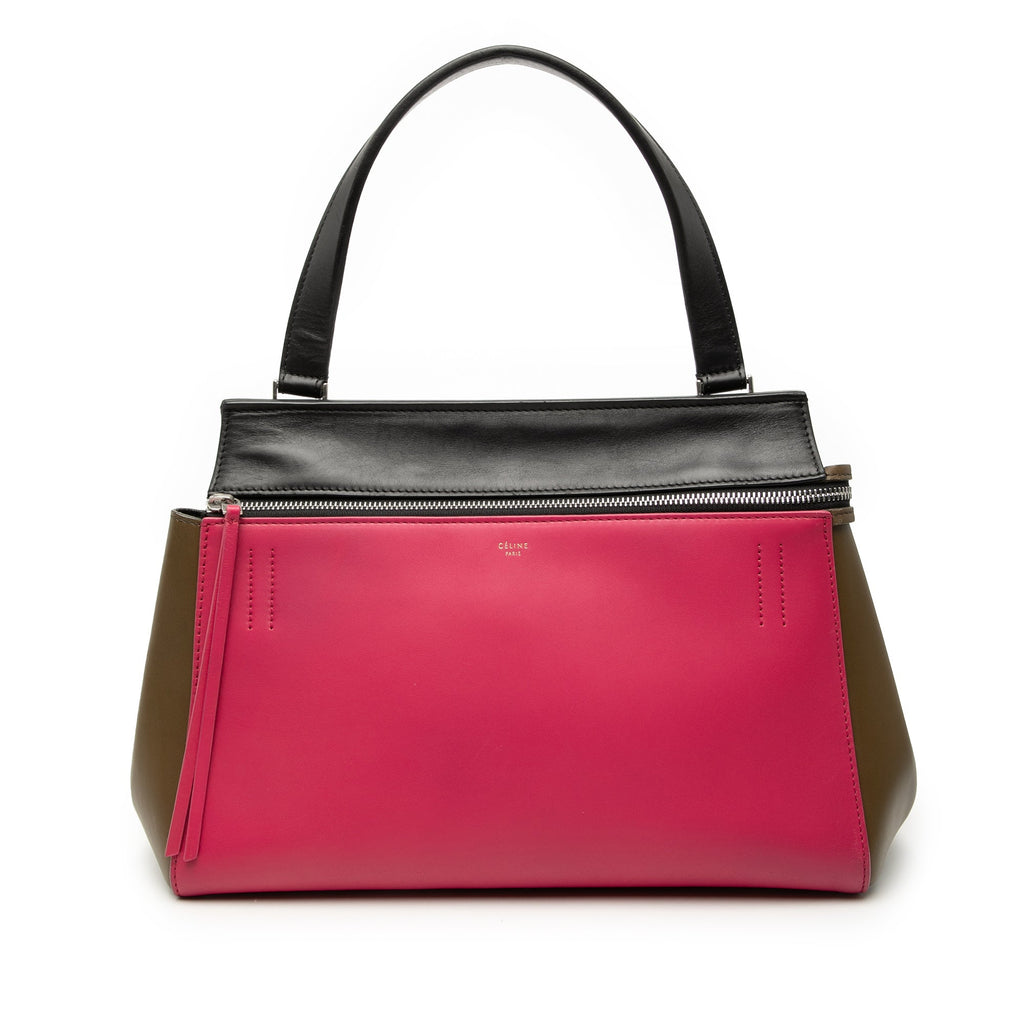 Medium Tricolor Leather Edge Handbag