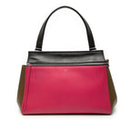 Medium Tricolor Leather Edge Handbag