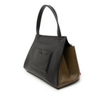 Medium Tricolor Leather Edge Handbag