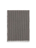 Brunello Cucinelli Ribbed Cashmere Scarf — Gray