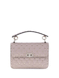 Valentino Garavani Rockstud Spike Shoulder Bag — Pink