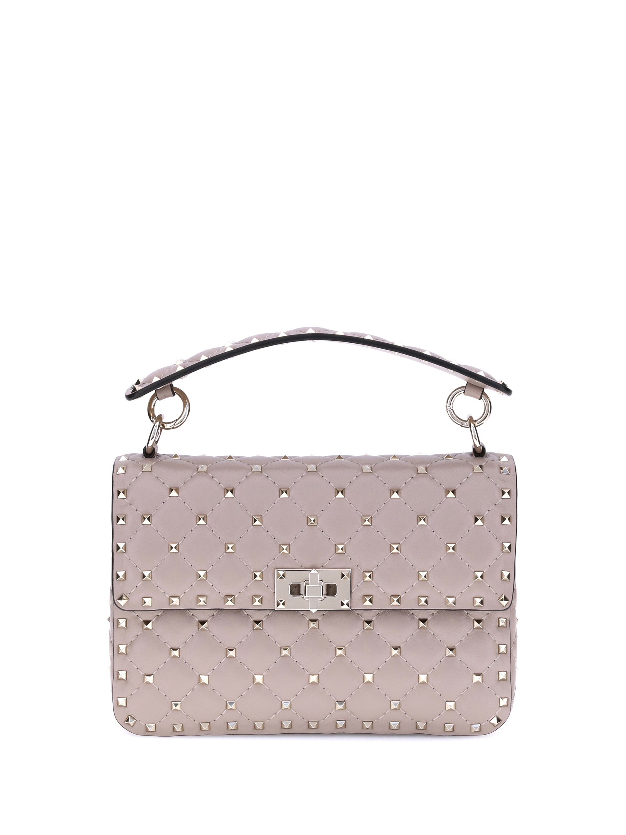 Valentino Garavani Rockstud Spike Shoulder Bag — Pink