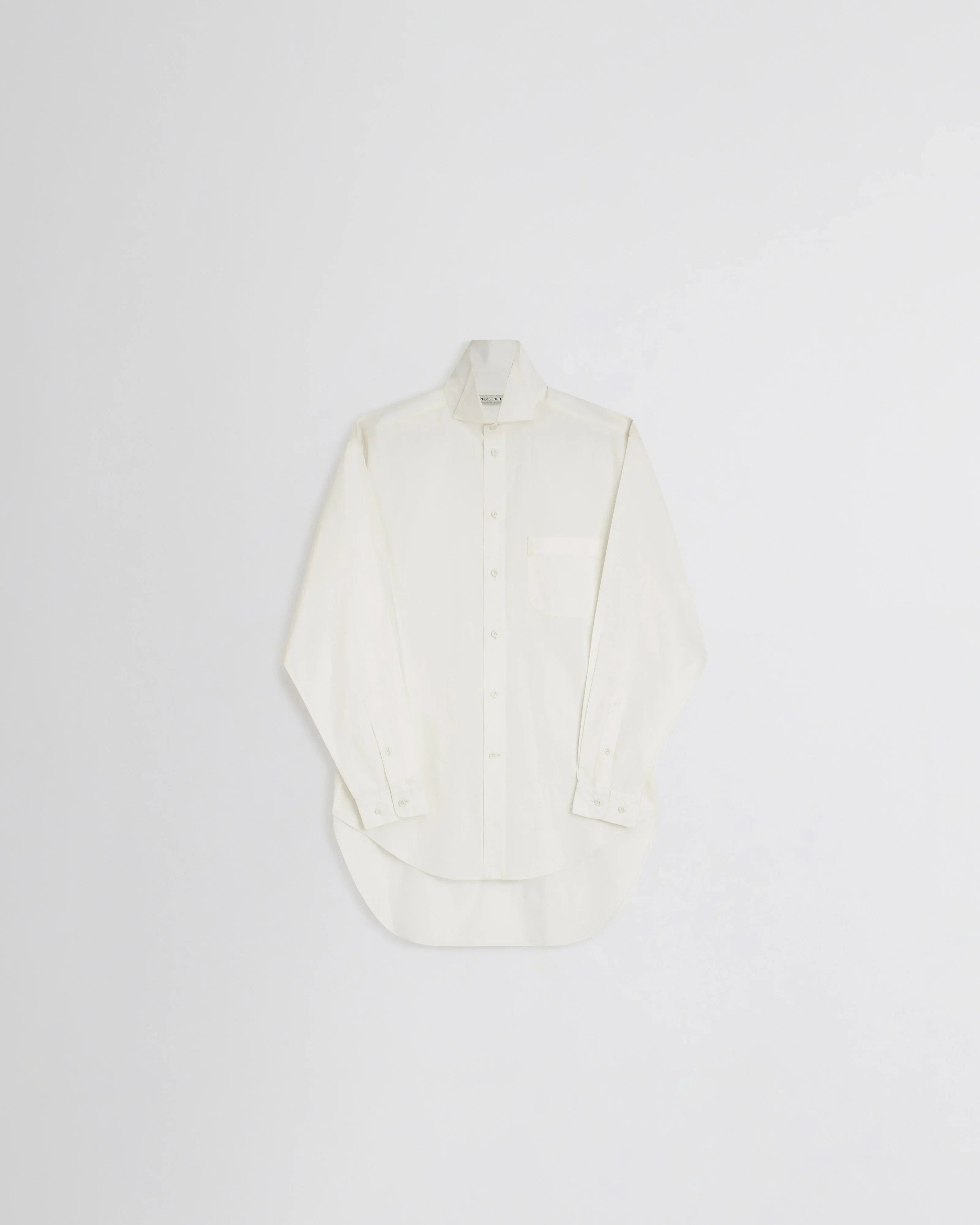 Phoebe Philo Oversized Poplin Cotton Shirt — White