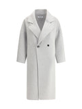 Aftercoat Double-Breasted Wool-Cashmere Blend Coat — Gray