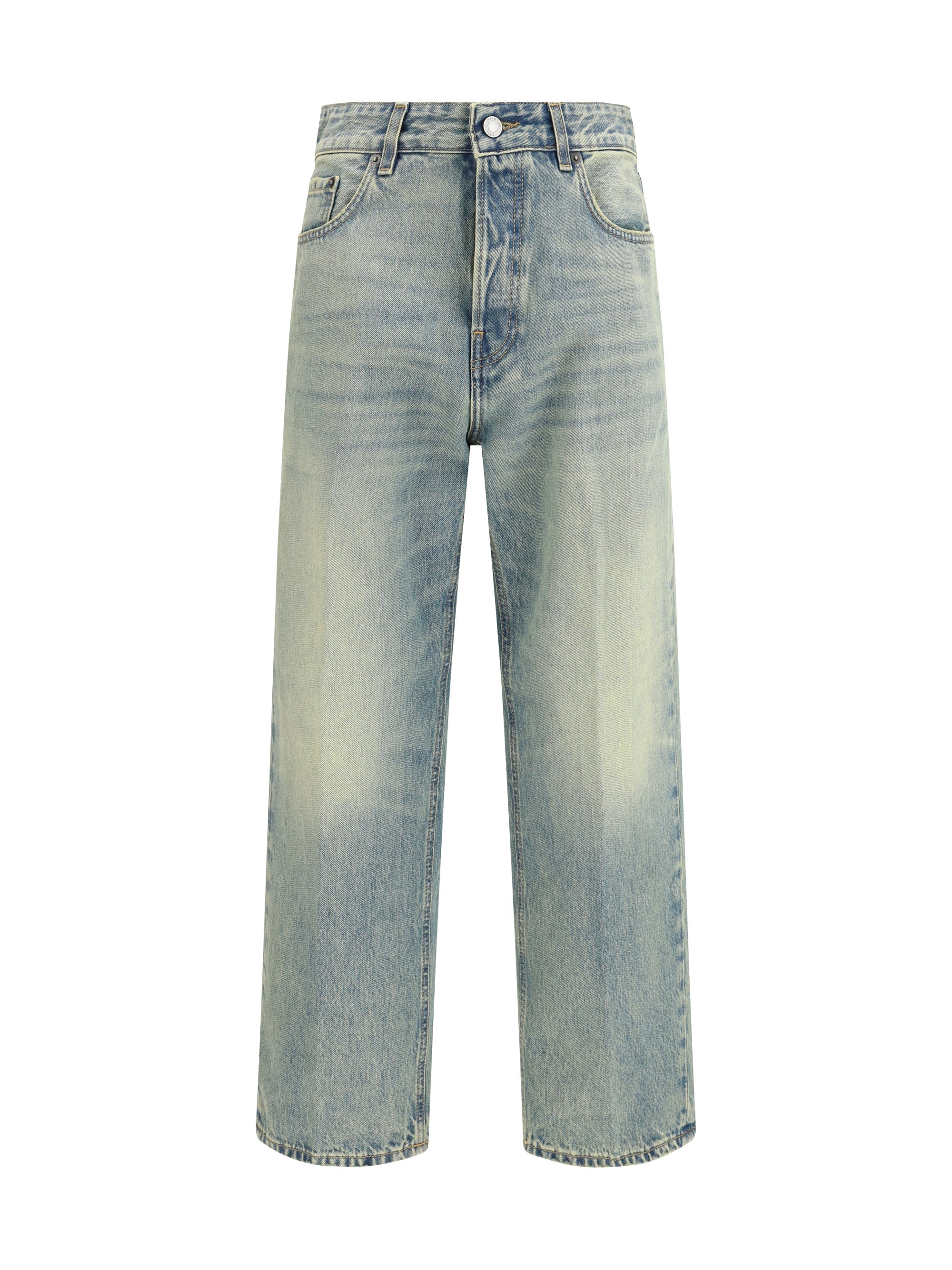 Haikure Straight-Leg Cotton Jeans — Blue