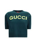 Gucci Intarsia Logo Wool Sweater — Green