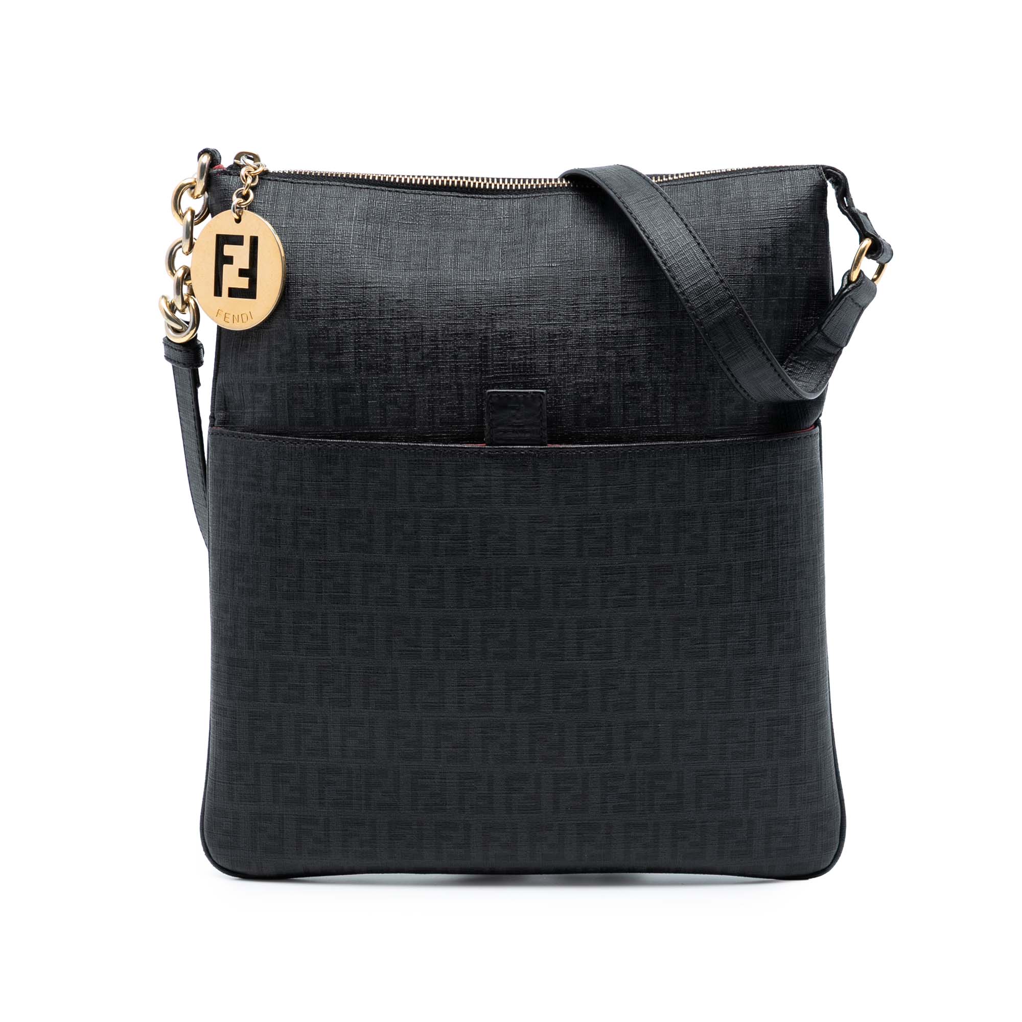 Zucchino Coated Canvas Charm Zip Crossbody
