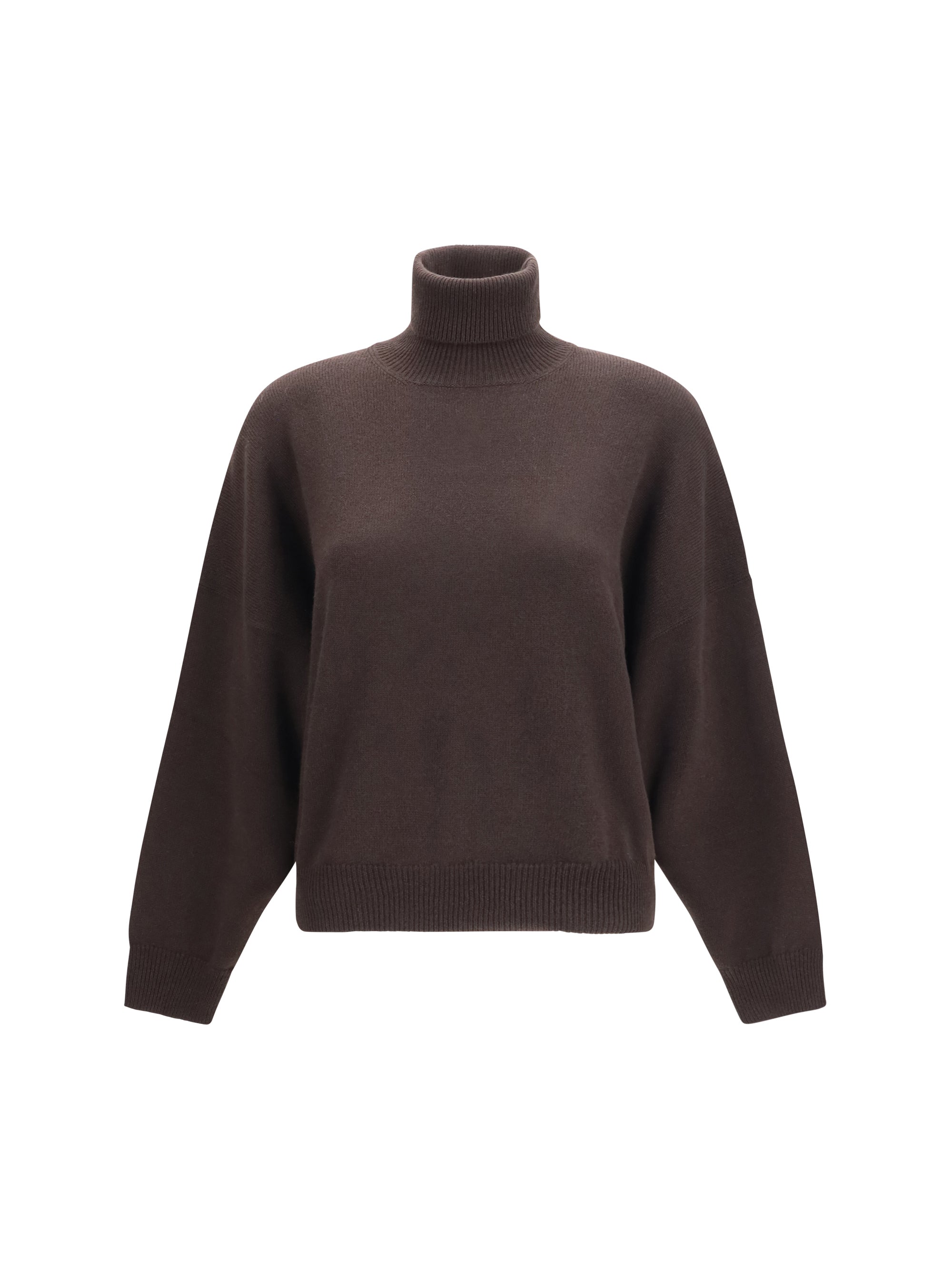Brunello Cucinelli Cashmere Turtleneck Sweater — Brown