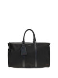 Kiton Leather-Trim Nylon Travel Duffle Bag — Black