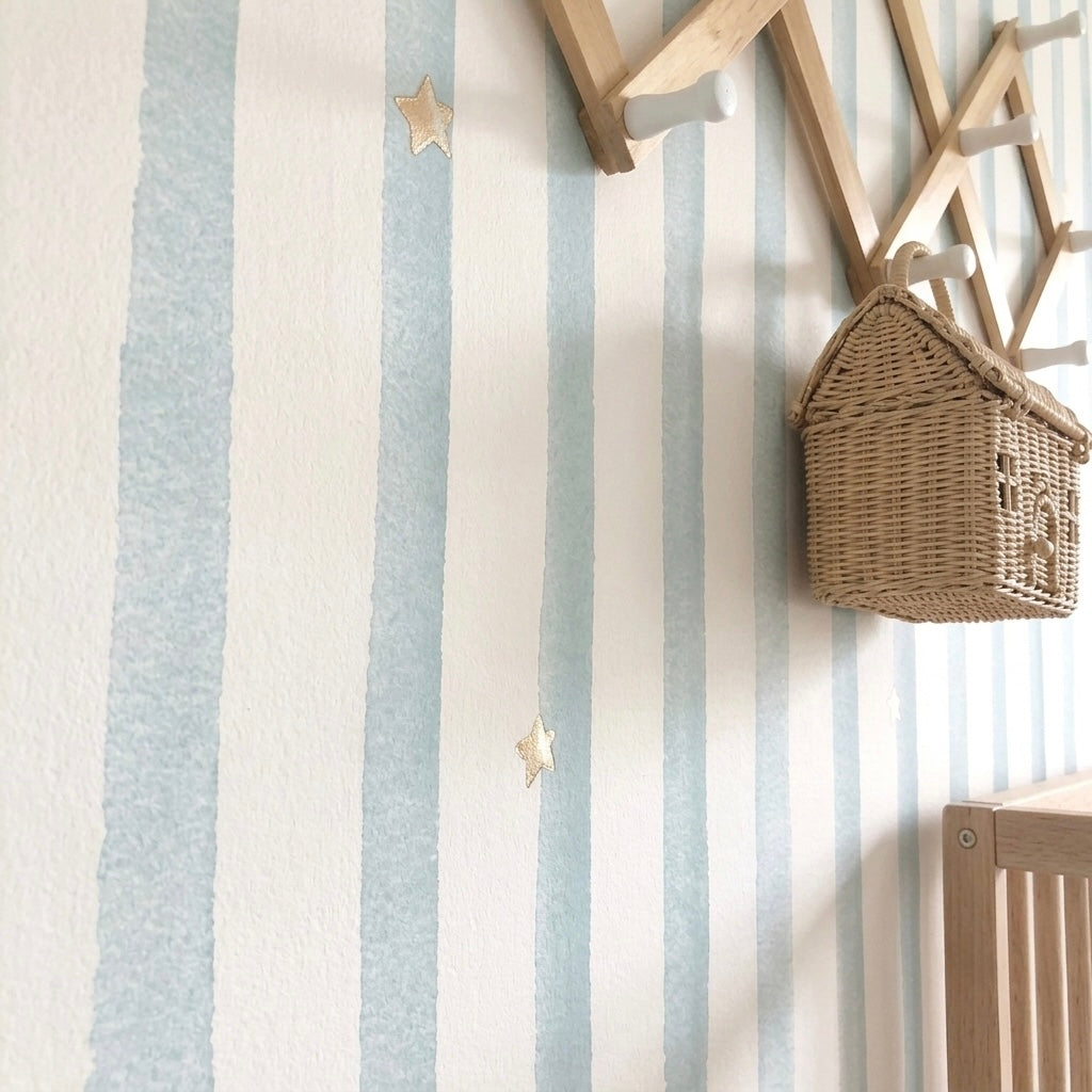 Papel Pintado RAYA ACUARELA SDC-UV-001 AZUL CELESTE