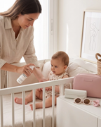 Pack Nacimiento Bebé: Portadocumentos + Neceser de Eco Piel MIREM Rosa pálido | Nenina & Co