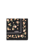 Valentino Garavani Silk Floral Print Scarf — Black