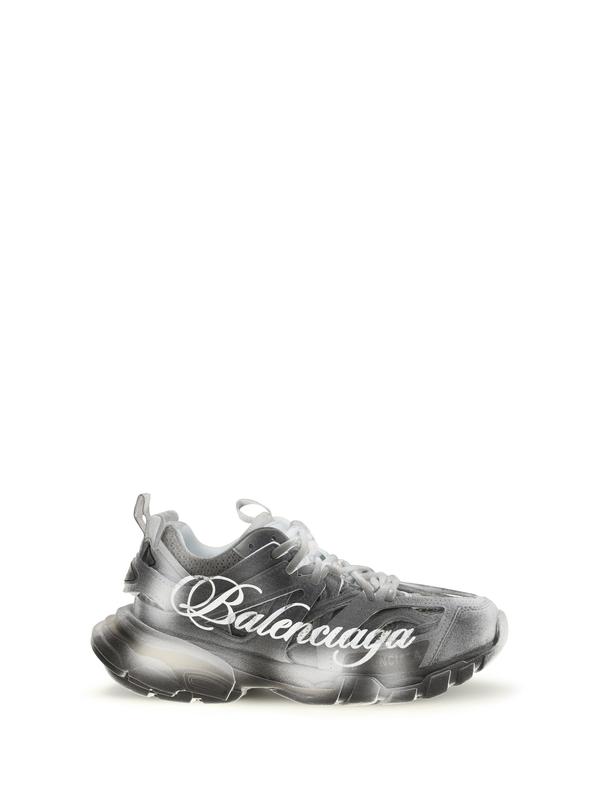 Balenciaga Track Stencil Sneakers — Black