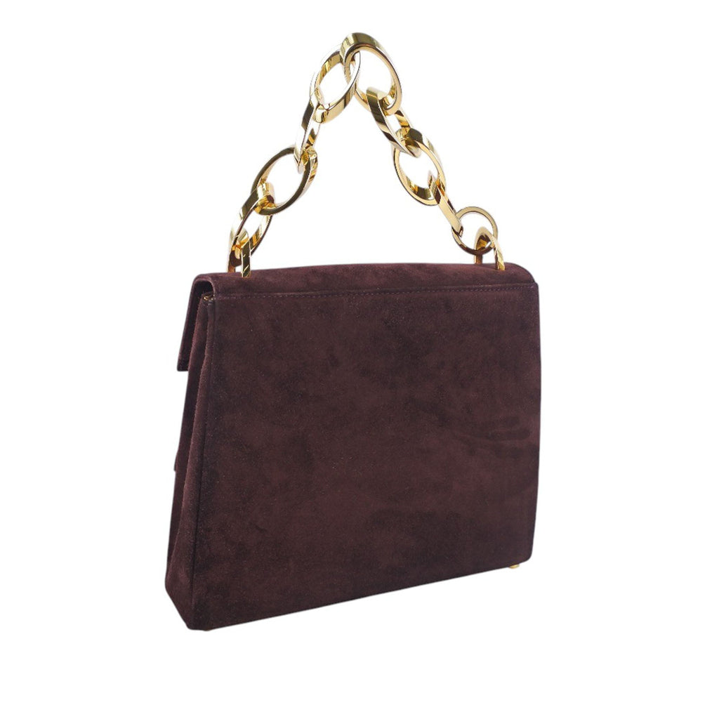 Suede Chain Satchel