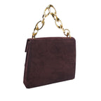 Suede Chain Satchel