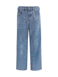 Diesel Straight-Fit Distressed Jeans — Blue