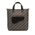 Oblique Canvas and Leather Saddle Tote
