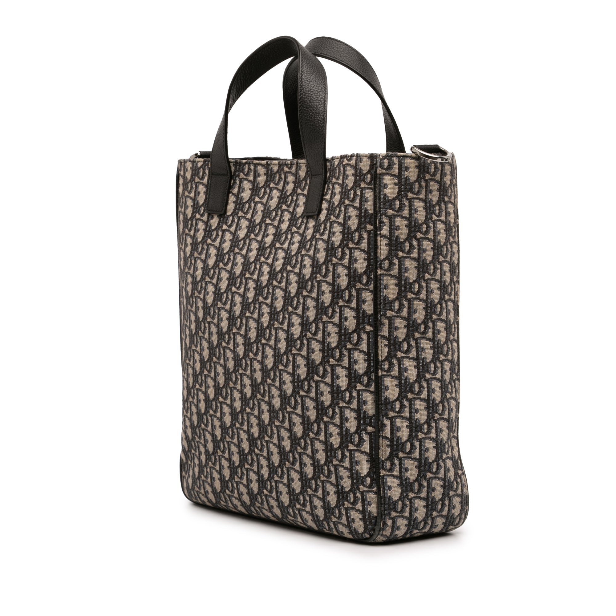 Oblique Canvas and Leather Saddle Tote