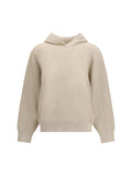 Brunello Cucinelli Sparkling Net Hooded Sweatshirt — Beige