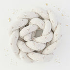 TRENZA PROTECTORA CAPAZO de COCHECITO | Muselina Flor Bordada