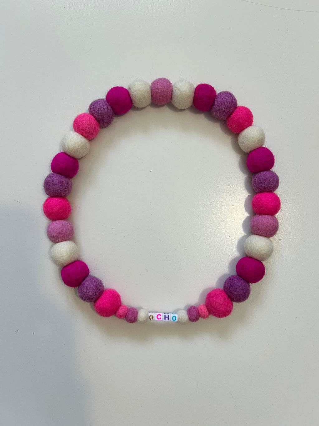 Baby Pink Mix - Personalised Pom Pom Dog Collar