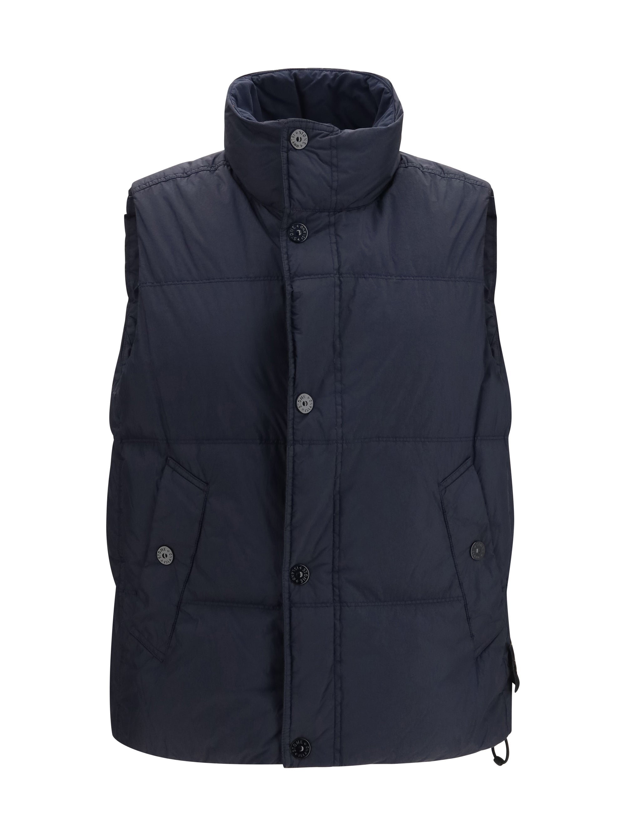 Stone Island Crinkle Reps Vest — Navy