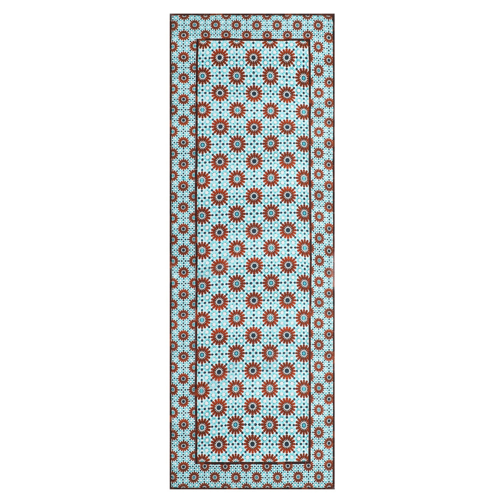 Brown and Blue Silk Scarf Layla