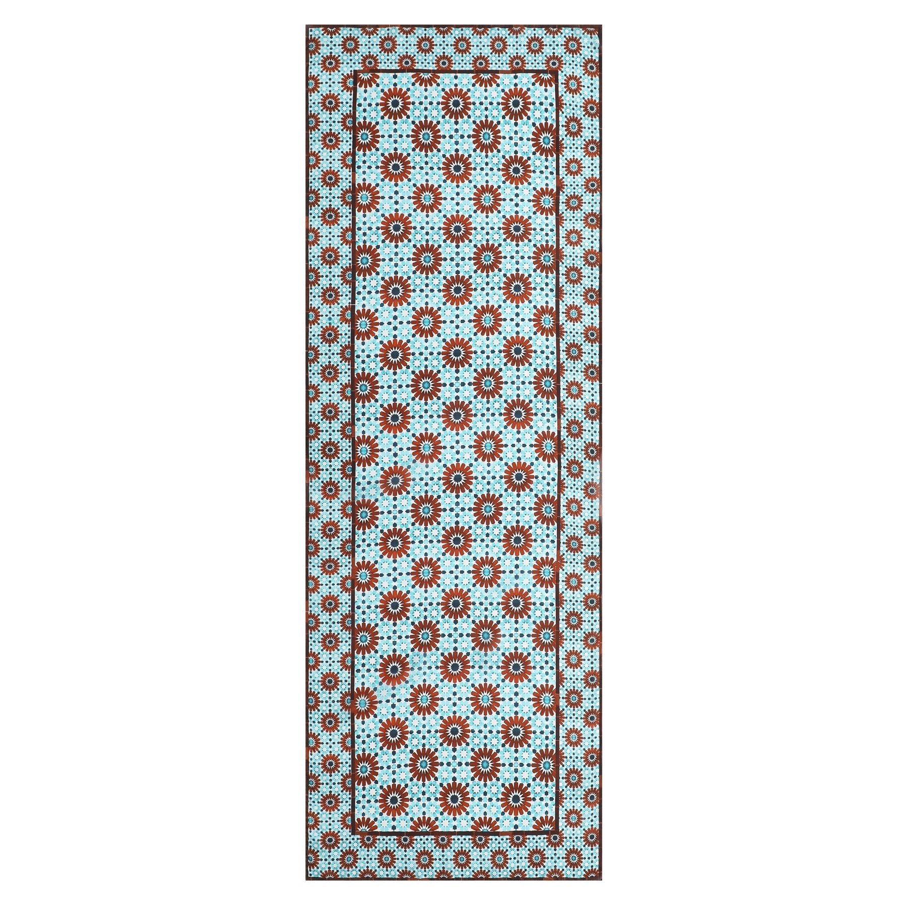 Brown and Blue Silk Scarf Layla