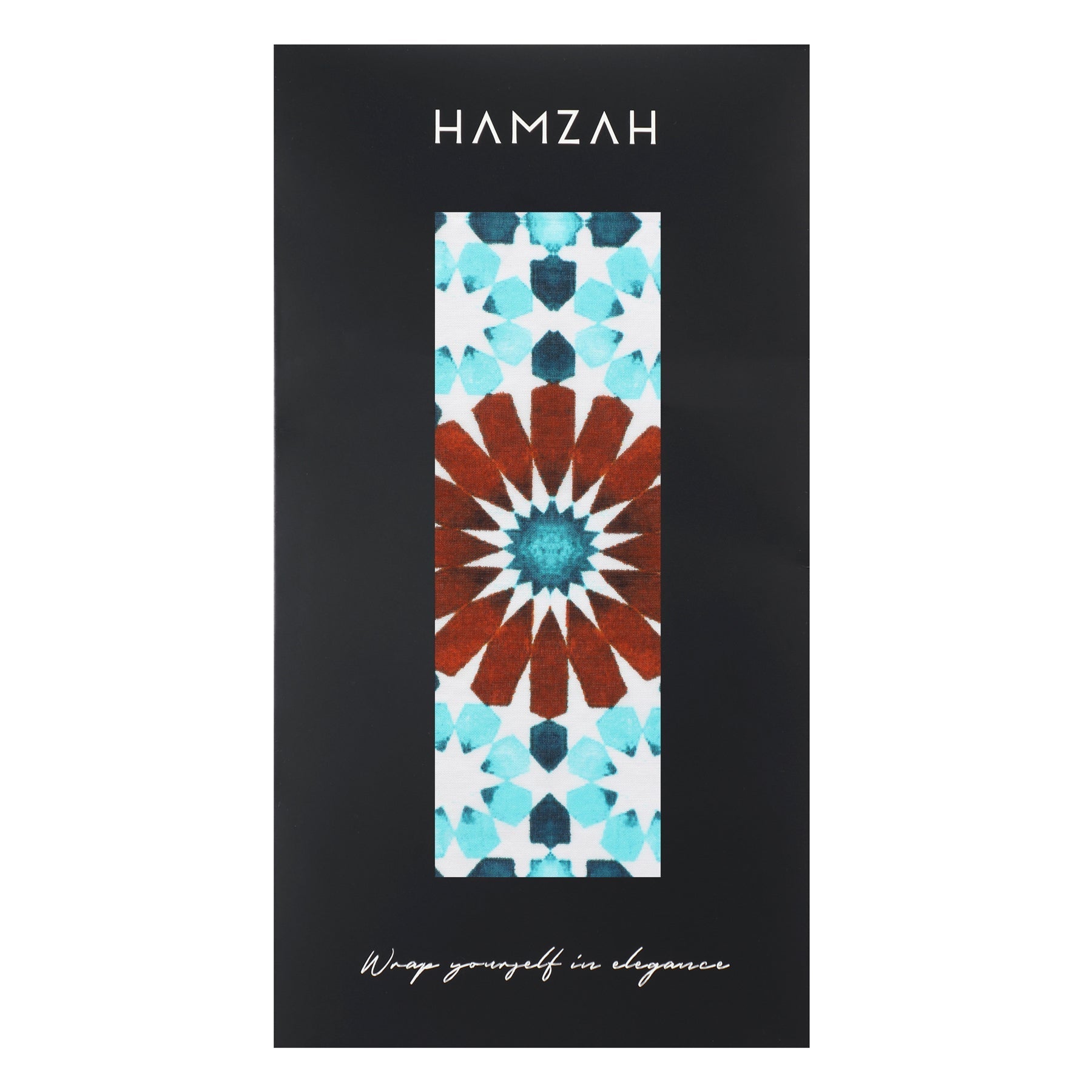 Brown and Blue Silk Scarf Layla