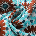 Brown and Blue Silk Scarf Layla