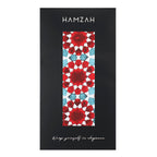 Red and Blue Large Silk Scarf Najma