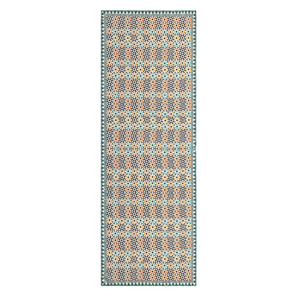 Green and Orange Silk Scarf Sabika