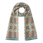Green and Orange Silk Scarf Sabika